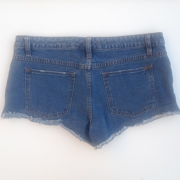 Free People Denim Short Shorts - Picture 2 of 3
